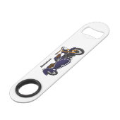 サイドカーパープルバイクイラストレーション スピード栓抜き (正面アングル)