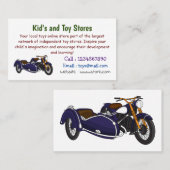 サイドカーパープルバイクイラストレーション 名刺 (正面/裏面)