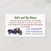 サイドカーパープルバイクイラストレーション 名刺 (正面)