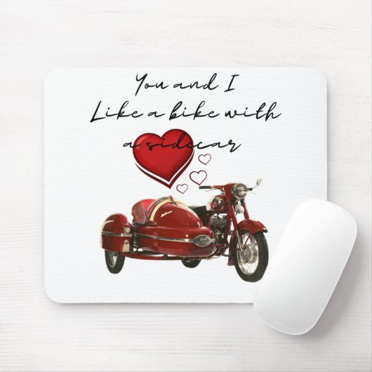 サイドカー付きの自転車のように マウスパッド (マウス)