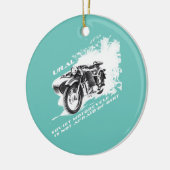 サイドカー付きウラルバイクは汚れを恐れていない セラミックオーナメント (左)