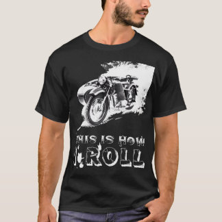 サイドカー付きオートバイ Tシャツ