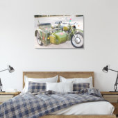 サイドカー付き750B-2旧陸軍バイク キャンバスプリント (インサイチュ (寝室))