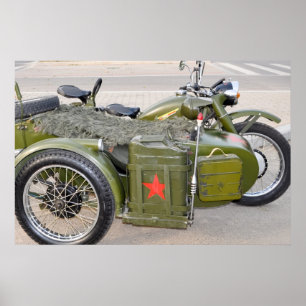 サイドカー付き750B-2自動二輪車 ポスター