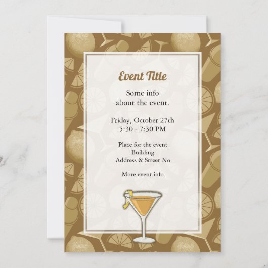 サイドカー・カクテル 招待状 (裏面)