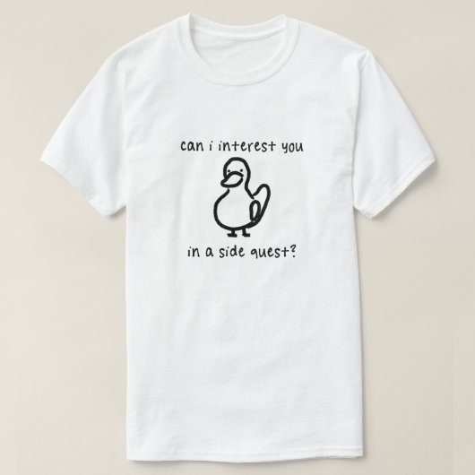 サイドクエスト ゲーミング ミーム Tシャツ (デザイン正面)