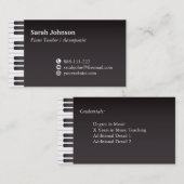 サイドクラシック鍵ミュージック先生  名刺 (正面/裏面)