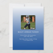 サイドグラードブルークラス年完全写真卒業 招待状 (裏面)