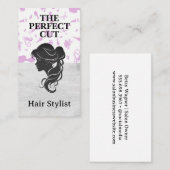 サイドシルエット女性ヘア 名刺 (正面/裏面)