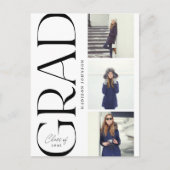 サイドタイポグラフィ卒業2022 3写真パーティー 案内ポストカード (正面)