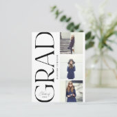 サイドタイポグラフィ卒業2022 3写真パーティー 案内ポストカード (スタンド正面)