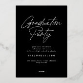 サイドタイポグラフィ卒業2022 3写真パーティー 箔招待状 (裏面)