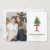 サイドテーブル クリスマスツリー 写真 クリスマスカード (正面)