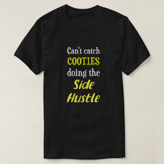 サイドハッスルコティネオンイエロー文字ユニ。 Tシャツ (デザイン正面)