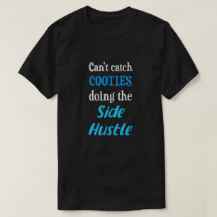 サイドハッスルネオンブルー文字ユニ。 Tシャツ