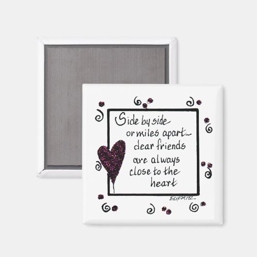 サイドバイサイドフレンズ白黒文字 マグネット (正面/裏面)