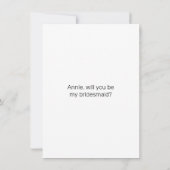 サイドバイサイド花嫁プロポーザル折り畳みカード カード (裏面)