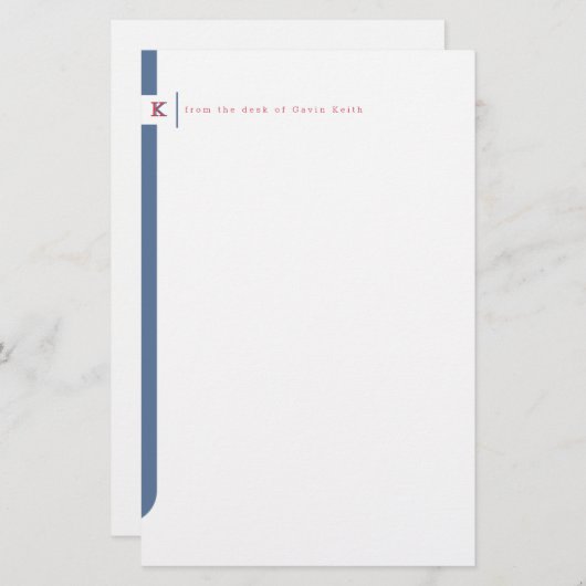 サイドバモノグラムのー 便箋 (正面/裏面)