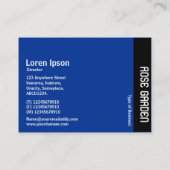 サイドバンド – ピンクローズ(深いブルー) 名刺 (裏面)