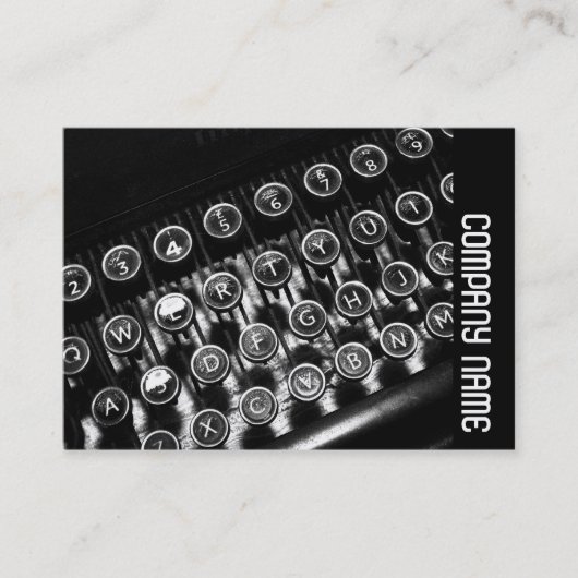 サイドバンド – ヴィンテージタイプライター 名刺 (正面)