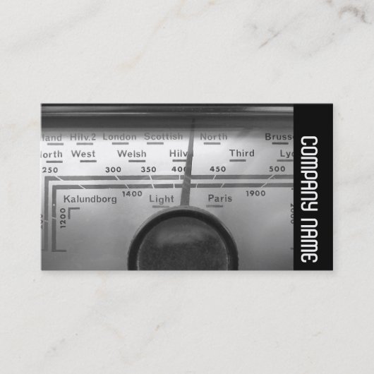 サイドバンド – 古い英国のラジオダイヤル 名刺 (正面)