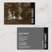 サイドバンド – Woods, Bute Park Cardiff - Sepia toned 名刺 (正面/裏面)