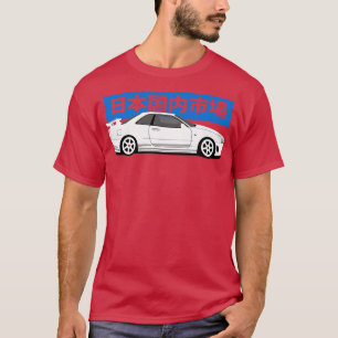 サイドビュー日産スカイラインr34 gtr 19992002 tシャツ