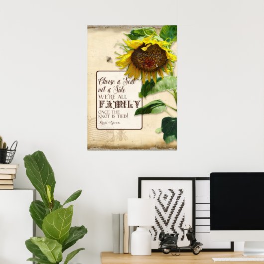 サイドファミリのサインタンではなく結婚シートを選択 ポスター (ホームオフィス)