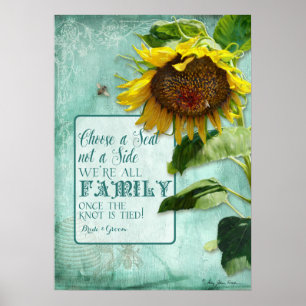 サイドファミリーのサイン結婚アクアではない座席を選択 ポスター