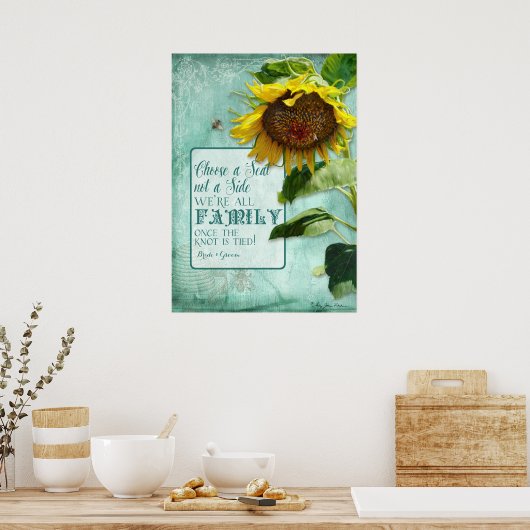 サイドファミリーのサイン結婚アクアではない座席を選択 ポスター (キッチン)