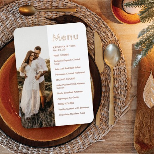 サイドフォトメニュー 本物の箔押し招待状 箔招待状