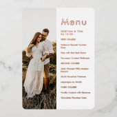 サイドフォトメニュー 本物の箔押し招待状 箔招待状 (正面)