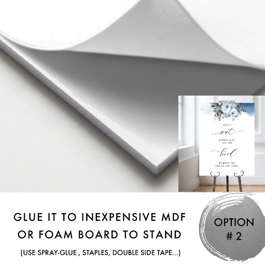 サイドブルーではない座席のフローラ結婚の標識 ポスター