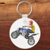 サイドプロファイル内のクワッドバイクATV キーホルダー (正面)
