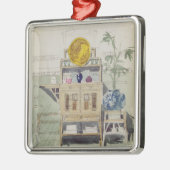 サイドボードのためのデザイン、c.1860s-70s (w/c及び鉛筆 メタルオーナメント (左)