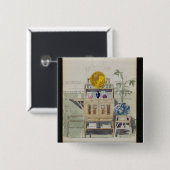 サイドボードのためのデザイン、c.1860s-70s (w/c及び鉛筆 缶バッジ (正面&裏面)