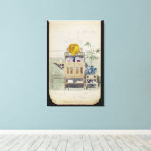 サイドボード用デザイン、c.1860s-70s (w/c & pencil) キャンバスプリント (インサイチュ (ウッドフロア))