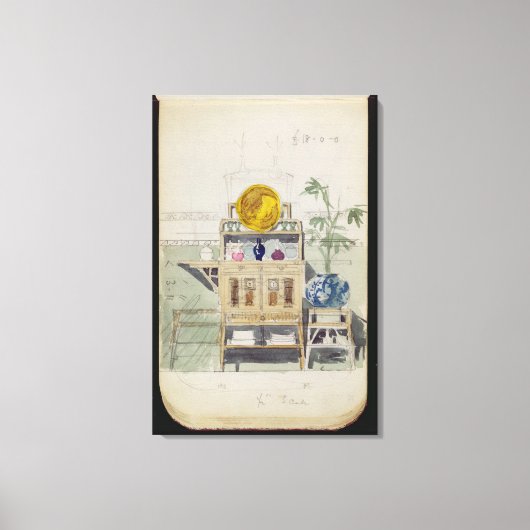 サイドボード用デザイン、c.1860s-70s (w/c & pencil) キャンバスプリント (正面)