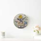 サイドボード用デザイン、c.1860s-70s (w/c & pencil) ラウンド壁時計 (ホーム)