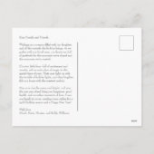 サイドモダンレッド型ハッピーホリデー写真はがき シーズンポストカード (裏面)