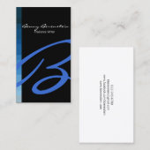 サイドモノグラムブルーの名刺の色 名刺 (正面/裏面)