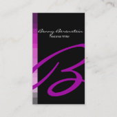 サイドモノグラム暗い赤紫色名刺の色 名刺 (正面)