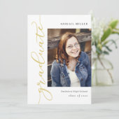 サイドライティング編集可能カラー卒業招待状 招待状 (スタンド正面)