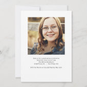 サイドライティング編集可能カラー卒業招待状 招待状 (裏面)