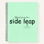サイドリープミントグリーンとブラック ノートブック (正面)