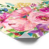 サイドワイルドフラワーカラフルのシートを結婚選択 ポスター (角)