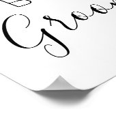 サイド以外のシートの金ゴールドモダンの印を結婚選択 ポスター (角)