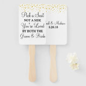 サイド以外のシートの金ゴールド結婚点 ハンドファン (正面&裏面)