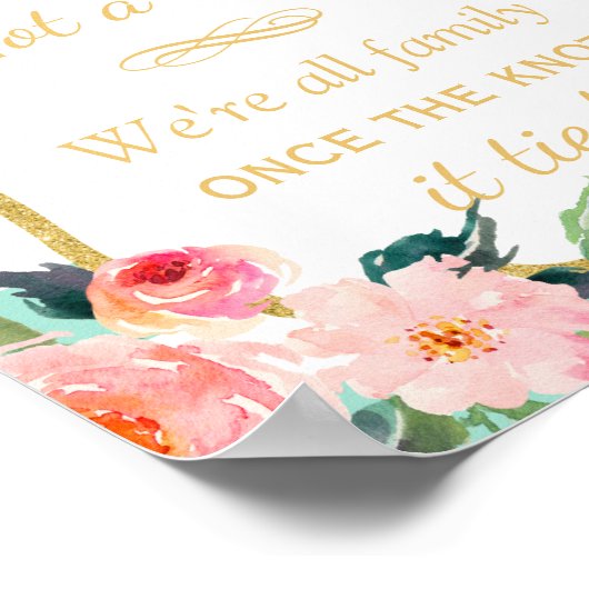 サイド以外のシートを選択 |ミントグリーンストライプフローラ ポスター (角)