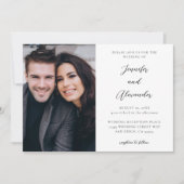 サイド写真モダン書結婚道 招待状 (正面)